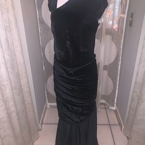 Black Long Dress with Flounce